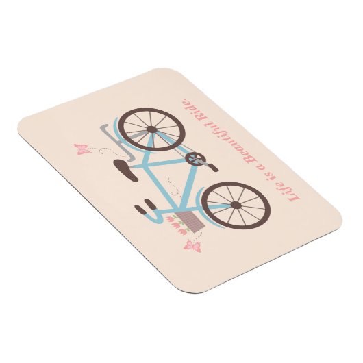 人生スタイリッシュは美しい自転車引用文 マグネット (右側)