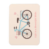 人生スタイリッシュは美しい自転車引用文 マグネット (縦)