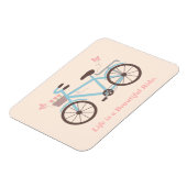 人生スタイリッシュは美しい自転車引用文 マグネット (左側)