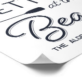 人生パーソナライズされたはビーチプリントが良い ポスター (角)