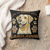 人生パーソナライズされたはラブラドールスローで良い クッション (ブランケット)