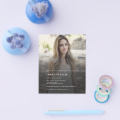 人生モダンの葬儀の予算写真お祝い チラシ (シングル)