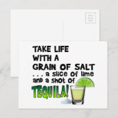 人生ライム塩テキーラ！カクテルユーモア ポストカード (正面/裏面)