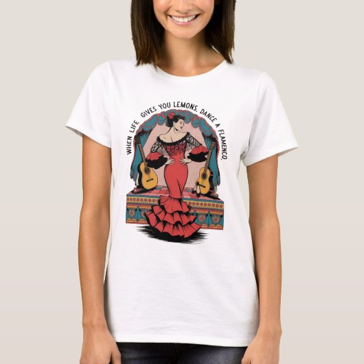 人生レモンならフラメンコを踊れ ギフト Tシャツ (正面)