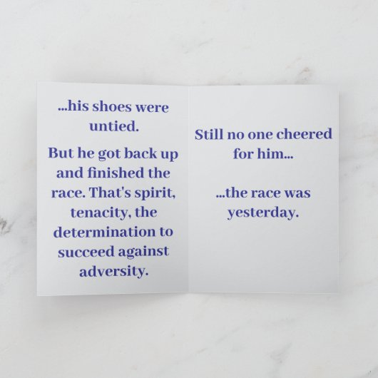 「人生レースで…」#2 ジョーク（その他） カード (内部)