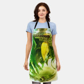 人生与えがプリントエプロン エプロン (着用した状態)