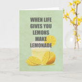 人生与えがレモンならレモネード引用文 カード (黄色い花)