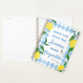 『人生与えがレモンズ、水彩ギンガム』 プランナー手帳 (ディスプレー)