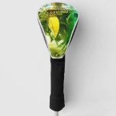 人生与えがレモン – お茶と運を飲む ゴルフヘッドカバー (正面)