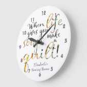 人生与えが掛け布団 ラージ壁時計 (傾斜)