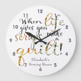 人生与えが掛け布団 ラージ壁時計