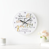 人生与えが掛け布団 ラージ壁時計 (ホーム)