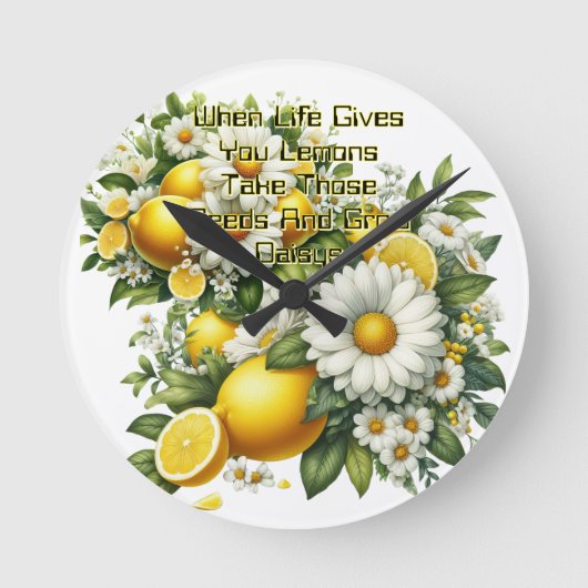 人生与えが終わる ラウンド壁時計 (正面)