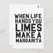 人生与えのライムがマルガリータを ポストカード (正面/裏面)