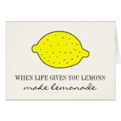 人生与えの時はレモネードのカード (正面横)