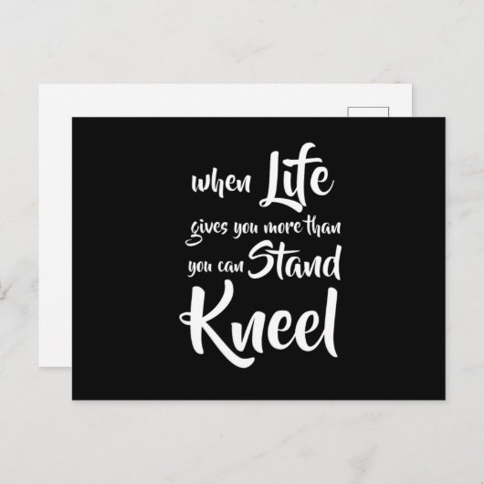 人生与えはひざまずく以上に ポストカード (正面/裏面)