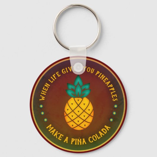 人生与えはパイナコラダを作る キーホルダー (正面)