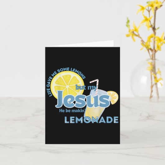 人生与えはレモンだがイエスは近親者だ カード (黄色い花)