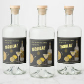 人生与えはレモン、テキーラを手に入れる リキュールボトルラベル (ボトル)