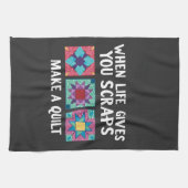 人生与えを削ればキルト編み物ができる キッチンタオル (横)