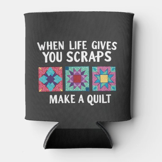 人生与えを削ればキルト編み物ができる 缶クーラー (正面)