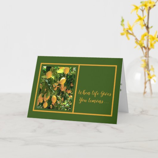 人生与えを教え勇気付けられるユーモア カード (黄色い花)