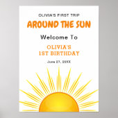 人生初の太陽一周 初めての誕生日ウェルカム ポスター (正面)