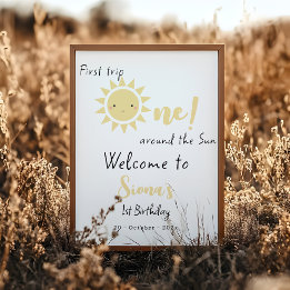人生初の太陽一周 誕生日 ウェルカムサイン ポスター