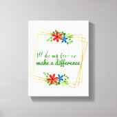 人生前向きを受け入れるための良い引用文 キャンバスプリント (正面)