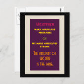 人生前向き感動的引用文 ポストカード (正面/裏面)