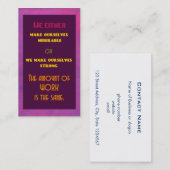 人生前向き感動的引用文 名刺 (正面/裏面)