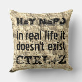 人生実在には、取り消し、練り上げた言葉がない クッション (裏面)