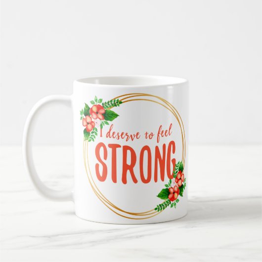 人生感動的と自己の愛のための肯定 コーヒーマグカップ (左)