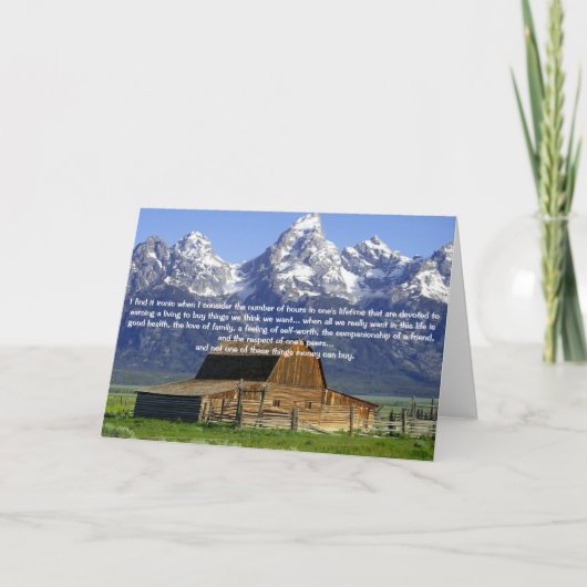 人生感動的のカードの皮肉 カード (正面)