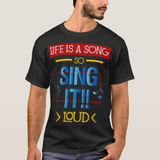 人生感動的の音楽引用文 Tシャツ