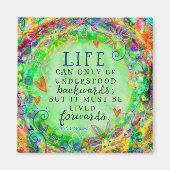 人生感動的は混乱している引用文かわいらしハート マグネット (正面)