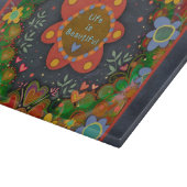 人生感動的は美しい引用文フローラ カッティングボード (角)