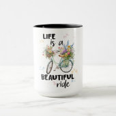 人生感動的は美しい自転車だ マグカップ (中央)