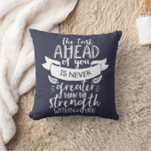 人生感動的引用文あなたの中の強さ クッション (ブランケット)