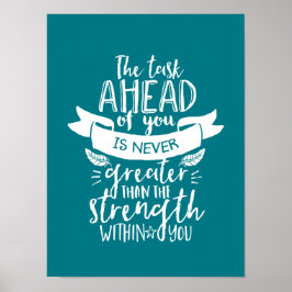 人生感動的引用文あなたの中の強さ ポスター