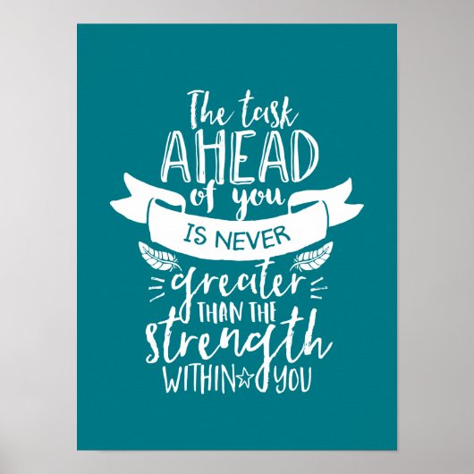 人生感動的引用文あなたの中の強さ ポスター (正面)