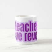 「人生教え愛が現れる」紫のスローガン・マグ コーヒーマグカップ (中央)