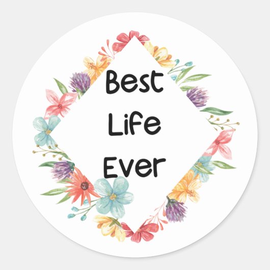 人生最高ののステッカー ラウンドシール (正面)