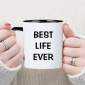 人生最高ののバプテスマの白黒 マグカップ