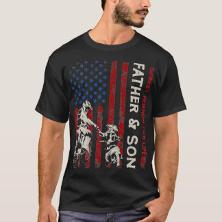 人生最高のの友だち父Son Dirt Bike USA Tシャツ