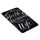 人生最高のの夫と妻のための友人Chalkboard マグネット (右側)