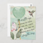 人生最高のの引用文水のカラーアート ポストカード (正面/裏面)