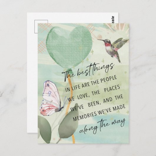 人生最高のの引用文水のカラーアート ポストカード (正面/裏面)