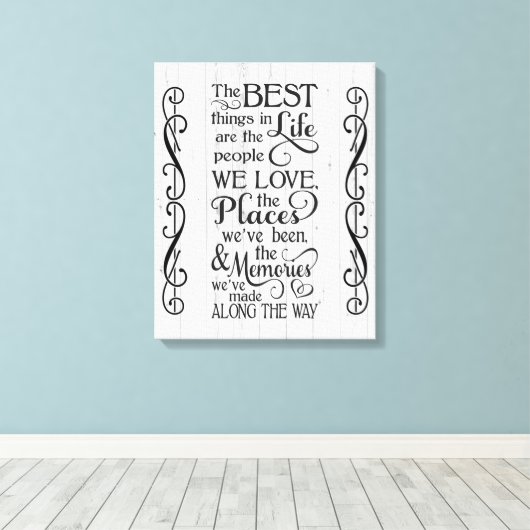 人生最高のの引用文 キャンバスプリント (インサイチュ (ウッドフロア))