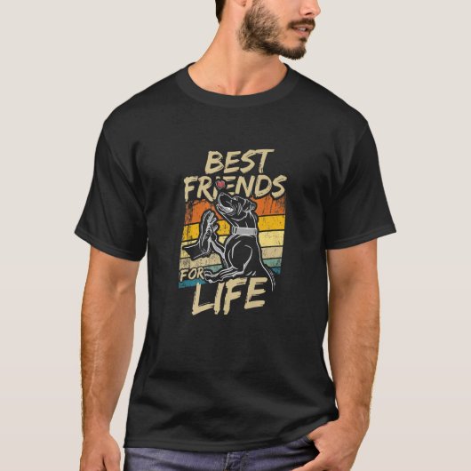 人生最高のボクサー犬の友達 Tシャツ (正面)